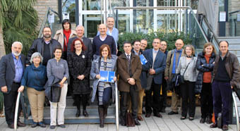 El comité organitzador d'ICIAM 2019, després de la reunió a la Facultat de Matemàtiques.